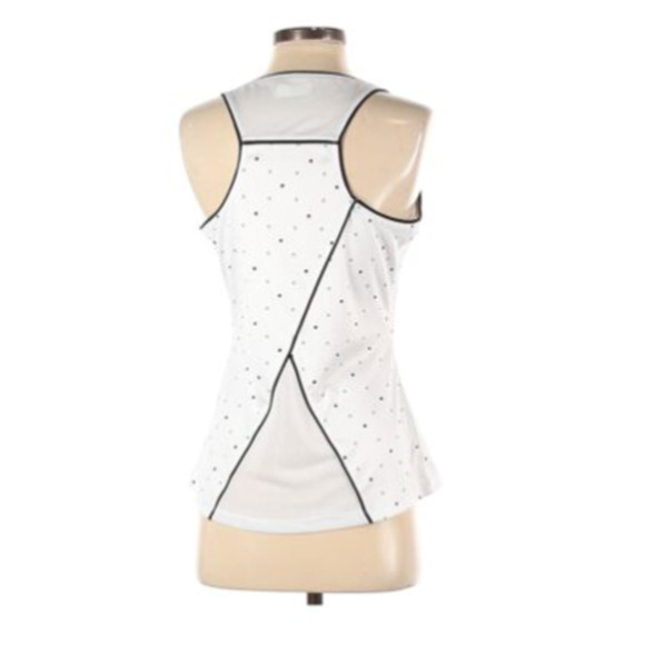 Grand Slam Women's Printed Tank Top with Back Detail, White, Size XS - Picture 3 of 3